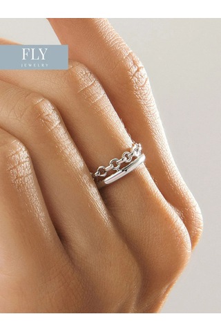 Fly Jewelry 925 Ayar Gümüş Yüzük 267910006 Gri