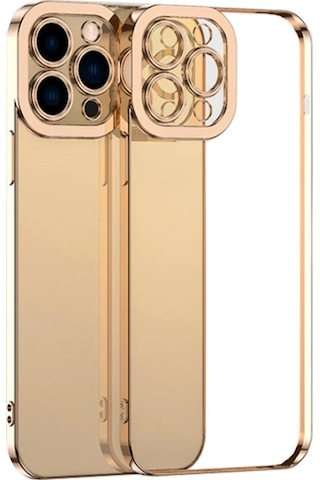 Ally Fashion Series İphone 12 Pro Max Kılıf Renkli Kenar Lazer Çerçeveli Silikon Kılıf- 5775 Çok Renkli