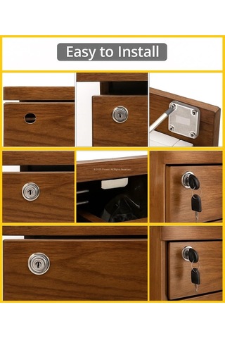 Proalet Profesyonel Kare Çekmece Kilidi, Nikel, Krom, 22 Mm, 4x4 Cm, 2 Anahtarlı, Yüksek Kaliteli, Güvenli Kilit, Dayanıklı, Ofis, Evrak Dolabı Uyumlu, Kolay Montaj, Mobilya Çekmece Kilidi