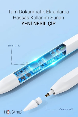 Novstrap Samsung Galaxy Uyumlu Tab A9 Plus A9 A8 A7 X200 T500 T290 T220 İle Uyumlu Dokunmatik Tablet Kalemi 3. Nesil Stylus Pencil