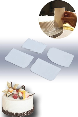 Krema Sıkma Torbası 72 Ad- Polikarbon Duy Seti- Pasta Paleti- 4'lü Krema Tarağı Dekoratör Pratik Set Çok Renkli