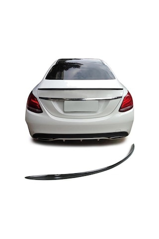 Mercedes w205 bagaj üstü spoiler c63 2015+ c180 siyah boyalı