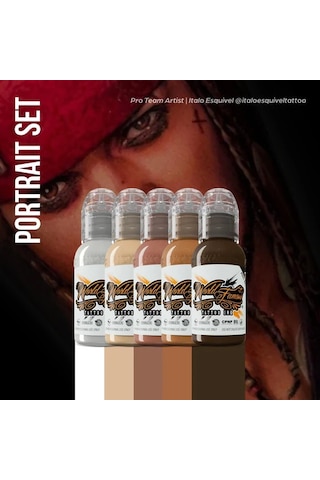 Portrait Mini 5'li Set - World Famous Ink Dövme Boyası - 1oz/30ml