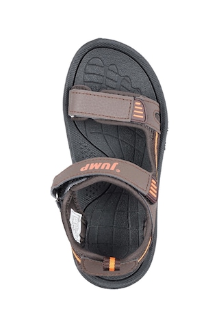 Jump 30068 Kahve - Turuncu Üniseks Çocuk Cırtlı Günlük Sandalet 001