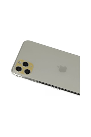 Newface - 63 - iPhone Uyumlu 11 Pro Max Rainbow Kamera Lens Koruma Cam - Csmo-tex - - Gold
