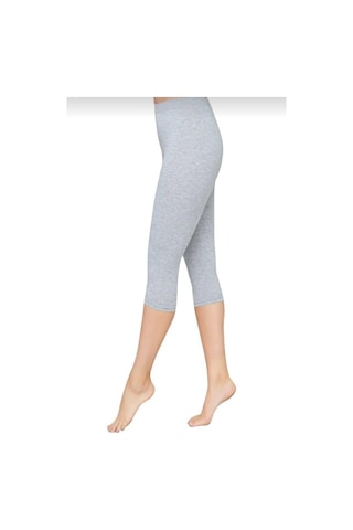 Kota Bayan Büyük Kapri Tayt Büyük Beden Dizaltı Tayt 4005 Beyaz