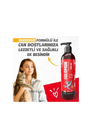 Fish Oil Kedi Ve Köpekler İçin Omega 3 Ve 6 İçerikli Balık Yağı - Kedi Ve Köpekler İçin Tüy Ve Genel Zindelik