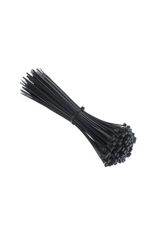 3.6x150 Mm Plastik Cırt Kelepçe 100'lü Paket Dayanıklı, Çok Amaçlı Kablo Bağı Siyah Diğer