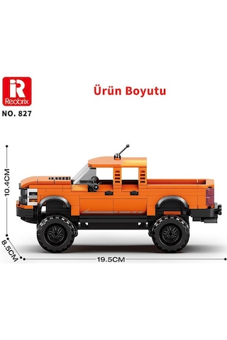 Reobrix Technic 827 Ford F-150 Raptor Kamyon Araba Yaratıcı Yapı Blok Seti Building Blocks - 423 Parça