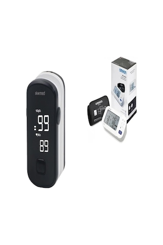 Omron M6 Hem-7360-e Dijital Koldan Tansiyon Aleti + Skormed Bm1000e Parmak Tipi Pulse Oksimetre