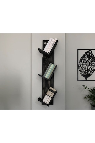 O&Awood Doğal Ahşap Kitaplık, Dekoratif Tasarım Ahşap Vintage Kitaplık, R (497955121)