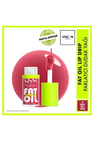 Nyx Professional Makeup Fat Oil Lip Drip Parlatıcı Dudak Yağı Fold09 Chillin' Like A Villain