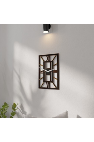 Minimalist Tasarımlı Ahşap Duvar Saati Gümüş