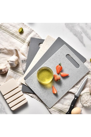 4 Parça Plastik Mutfak Kesme Tahtası Seti Diğer