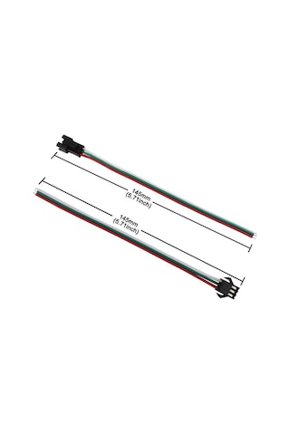 10 Adet Jst Sm 3 Pin Konektör Led Güç Erkek Sm Bağlantı Kablo Adaptör Ws2812b Ws2812 Ws2811 Led Işık Şeridi Kırmızı - Yeşil - Beyaz