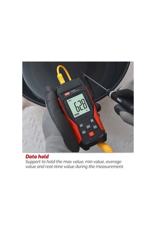 Maiyame Ta610a Endüstriyel Sıcaklık Ölçer K-tipi Termokuplaj Tek Kanal Lcd Geri Aydınlatmalı Veri Saklama Sıcaklık Ölçme Cihazı Siyah-kırmızı Pil Yok
