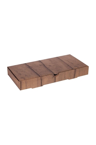 Ahşap Baskılı Orta Pide Kutusu 32 x 16 x 4 CM 100 Adet