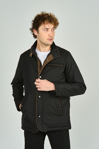Daynax Erkek Dik Yaka Fermuarlı Ve Çıtçıt Kapamalı Cep Detaylı Mont Kaban 4520 Siyah Siyah