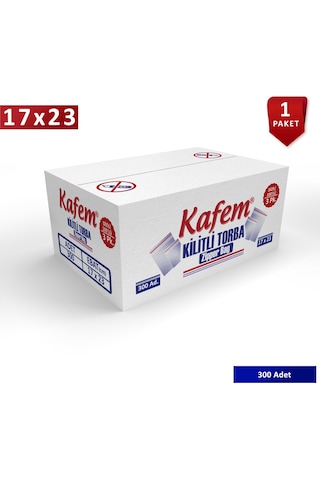 17 X 23 Cm Kilitli Poşet / Naylon Torba 300 Adet - Kafem