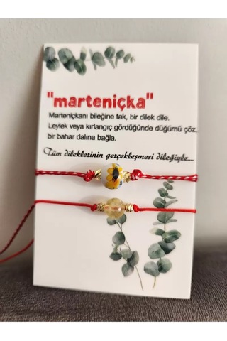 Marteniçka Sitrin Taşı Ve Seramik Boncuklu Bileklik Çok Renkli