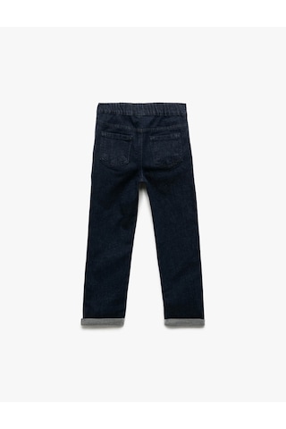 Koton Pamuklu Relax Fit İndigo Erkek Çocuk Jean Pantolon 6wmb40001td Indigo