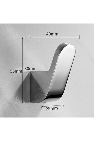 Dancemonkey Cbtx 1 Adet Banyo Havlusu Kancası - Duvara Monte Pirinç Kanca, Gümüş Renk, Mutfak & Banyo İçin Gümüş