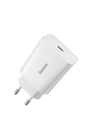 Baseus Speed Mini PD 20 W Type-C Hızlı Ev Şarj Cihazı Beyaz