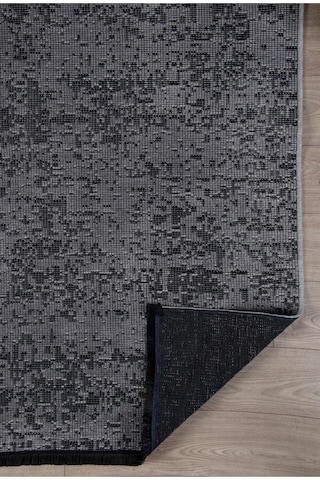 Gri Şönil Kilim Makinede Yıkanabilir Kaymaz Taban Halı Yolluk Gri