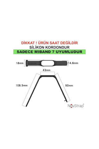 NovStrap Xiaomi Mi Band 7 Kordon 1-1 Tam Uyumlu Mi Band 7 için Ür