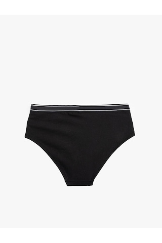 Koton Baskılı Yüksek Bel Pamuklu Kadın Hipster Külot Siyah 5wlk30292mk Siyah
