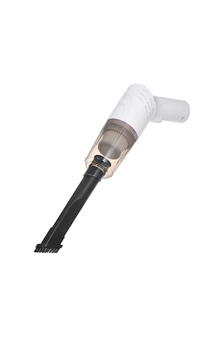 Dianziye K-3 El Tutan Araç Süpürgesi Dahili Pil - Beyaz 3 Farklı Emme Ağızlı, Esnek Kollü Usb Şarjlı 5000pa Emme Gücü