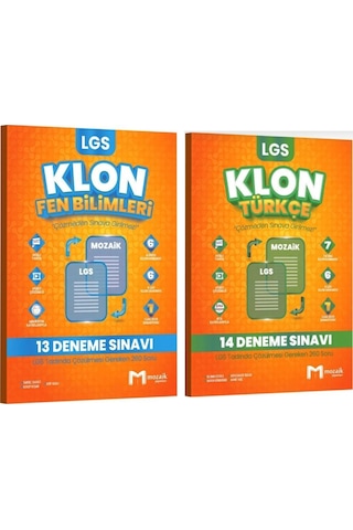 Mozaik Yayınları 8. Sınıf Lgs Fen Bilimleri Ve Türkçe Klon Deneme