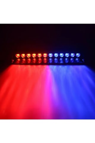 S12 Vantuzlu İkaz Lambası 12 Modlu Mavi Kırmızı Led Acil Uyarı Işığı