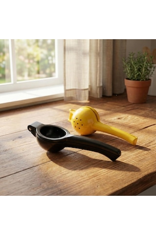 Amberhaus Pratik Metal Limon Sıkacağı / Ergonomik Narenciye Sıkacağı Siyah Diğer