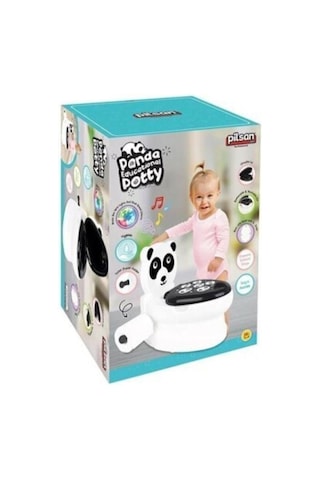 Pilsan Eğitici Panda Çocuk Klozet Lazımlık Beyaz - Siyah