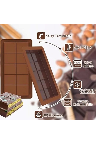 Dubai Çikolatası Kalıbı Çikolata Kalıbı Bpa Free Çok Renkli