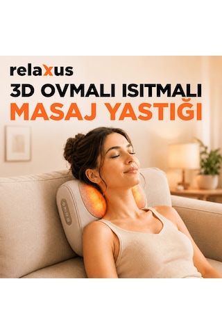 Rlx40 Taşınabilir Şişirilebilir Ovmalı Isıtmalı Masaj Yastığı Krem