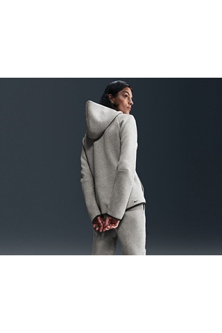 Nike Sportswear Tech Fleece Windrunner Kadın Günlük Polar Ceket Hv6747-063 Gri Renkli
