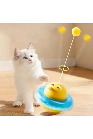 Dodes Ufo Şekilli Ördek Kedi Oyuncağı