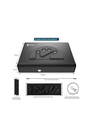 Mühlen Gunsafe 15D Dijital Şifreli Taşınabilir Çelik Silah Kasası