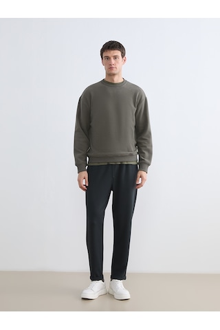 Lcw Vision Haki Bisiklet Yaka Erkek Sweatshirt