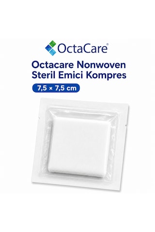 Octacare Nonwoven Steril Emici Kompres 7,5 7,5cm Kutulu 4 Kutu