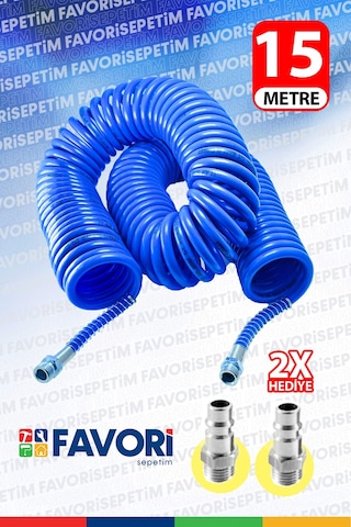 Yüksek Kalite Hava Üfleme Toz Alma 15Mt Spiral Hava Hortumu Ve Ba