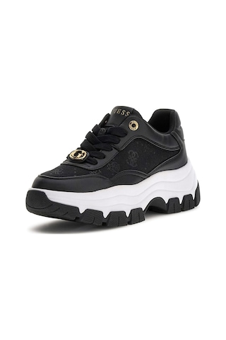 Guess Kadın Berrett2 Monogram Desenli Kalın Tabanlı Sneaker - Siyah 4221490