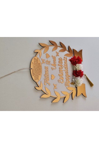 Dış Kapı Süsü Aynalı Pleksi Çok Şık Kaliteli 1 Sınıf Çiçekli