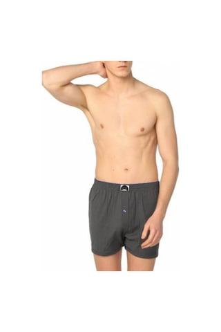 Gümüş 4020 Erkek Boxer Penye Düğmeli Boxer 6'Lı Paket