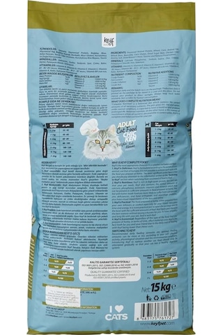 Keyf Tavuklu Yetişkin Kedi Maması 15 KG