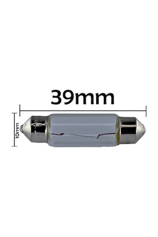 10 Adet 12V 10W Sofit Ampul 39mmX10mm