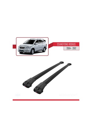 Ssangyong Rodius 2004-2012 Arası İle Uyumlu Ace-1 Ara Atkı Tavan Barı Siyah