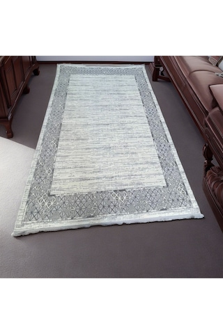 Mihra Halı % 100 Akrilik 4 Mevsim Sık Dokuma Gri Salon, Oturma Odası Halısı N4212